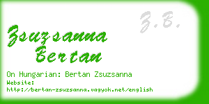 zsuzsanna bertan business card